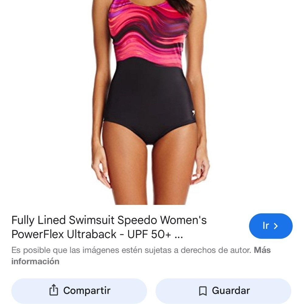 Speedo Women's Ultraback Swimsuit - Black and Pink